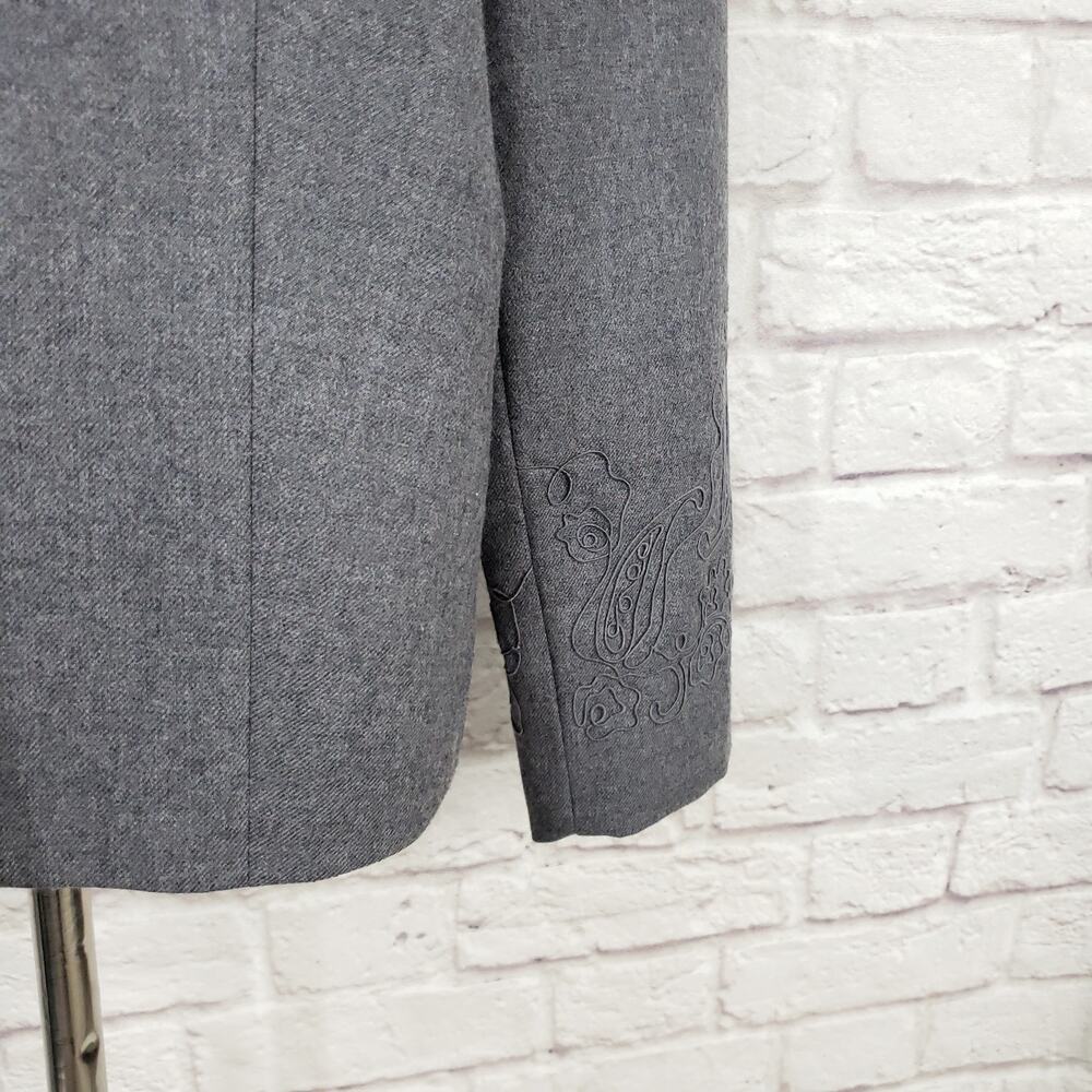 Pendleton Gray Wool Blazer Jacket Embroidered Sou… - image 3